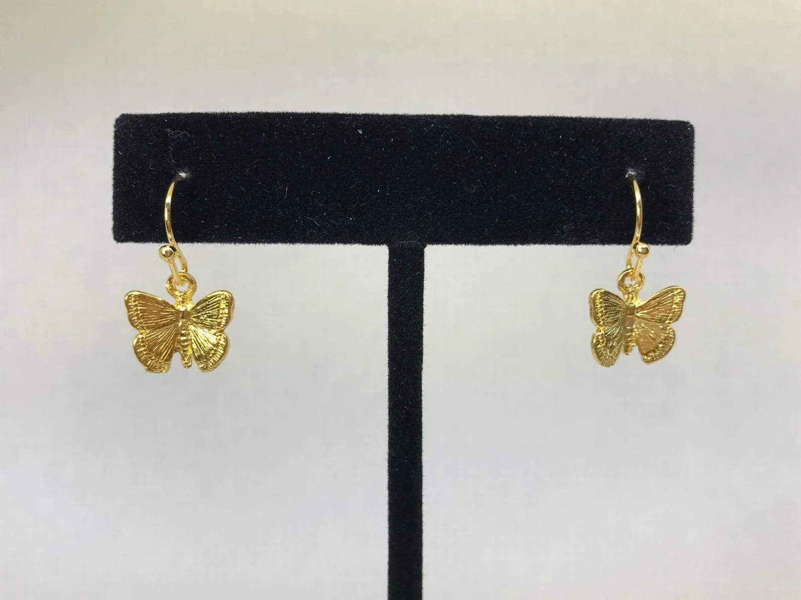 Tiny Gold Butterfly Earrings,