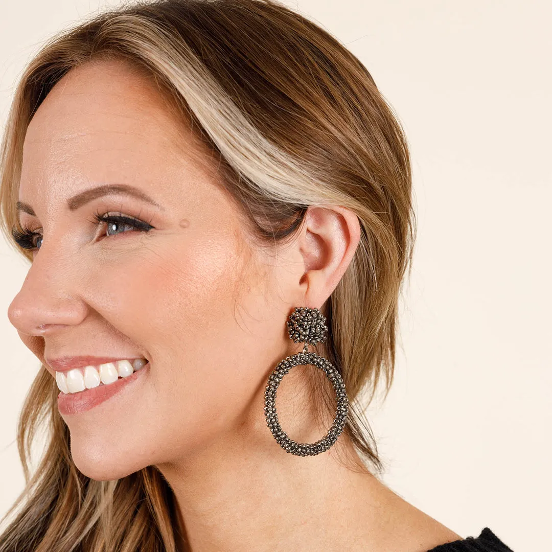 To The Moon Earrings, Black