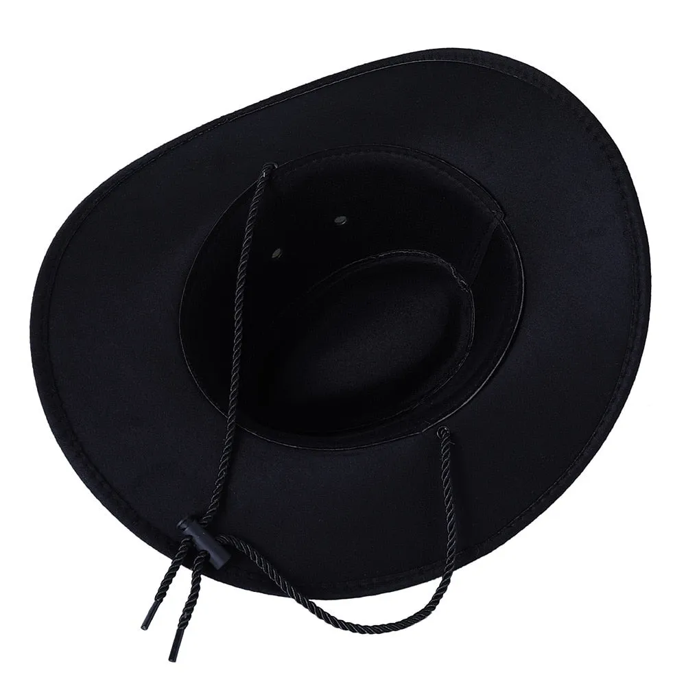 Unisex Casual Solid Western Partywear Big Edge Outdoor Cowboy Hat