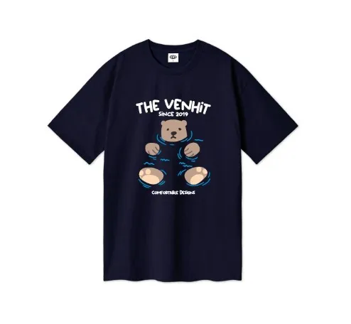 VENHIT  |Unisex U-Neck Logo T-Shirts