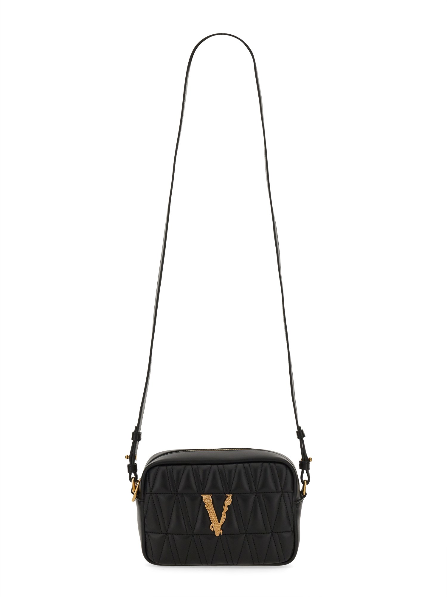 VERSACE    VIRTUS LEATHER SHOULDER BAG