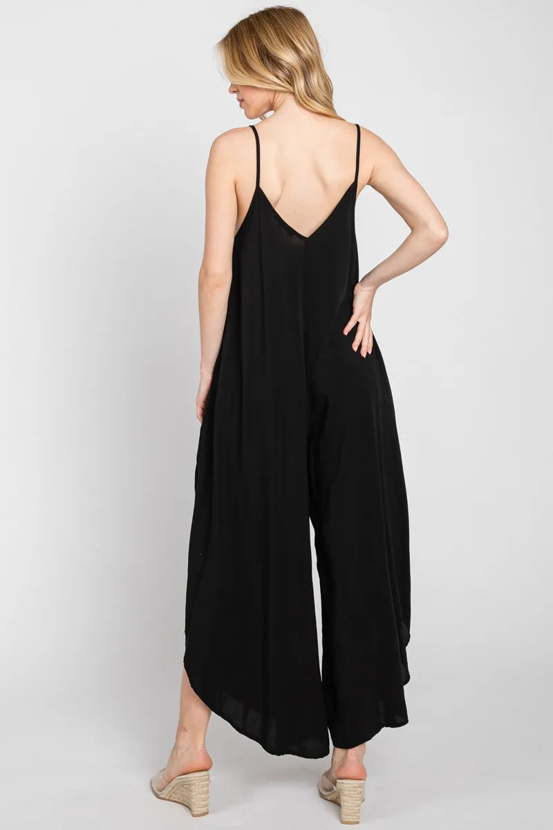 WIDE LEG FLOWY JUMPSUIT