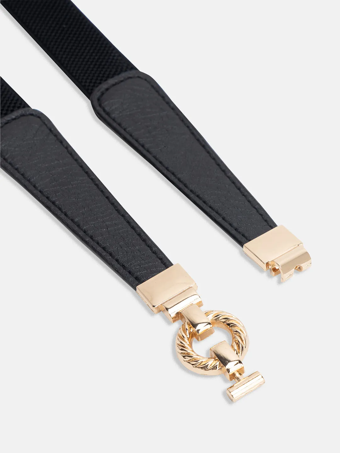 Wide Waist Belt With Buckle