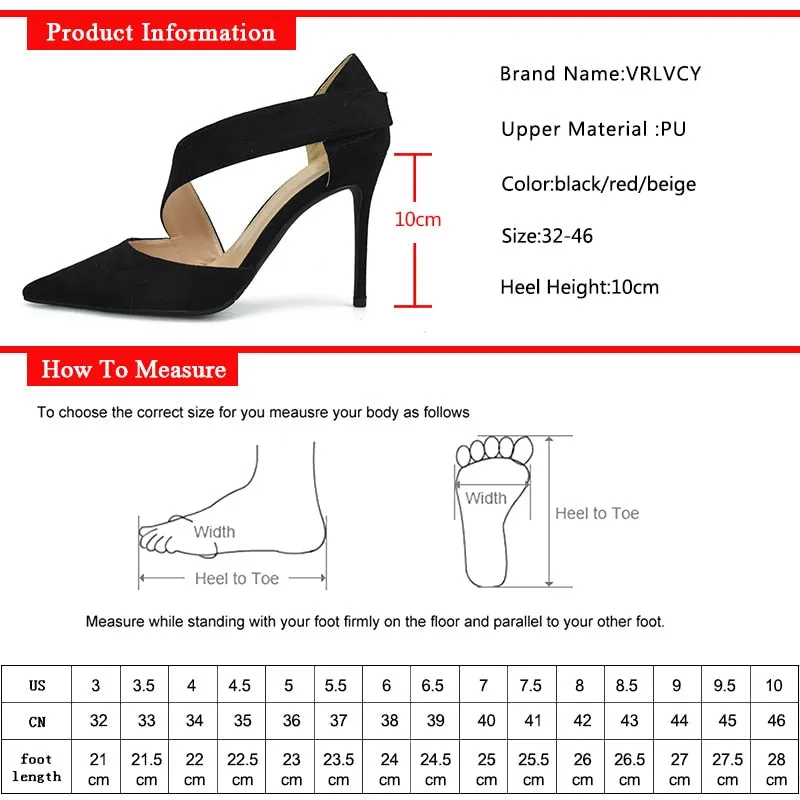 Women's Autumn Pointed Toe Ultra Thin Partywear High Heel Pumps