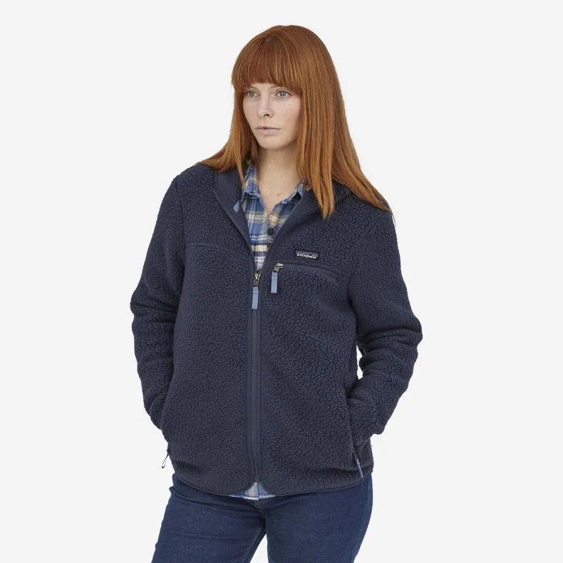 Women's Patagonia Retro Pile Fleece Hoody (New Navy)