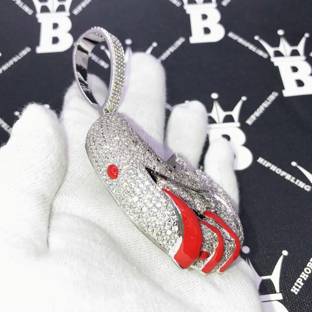 XL Blood Moon Iced Out Hip Hop Pendant