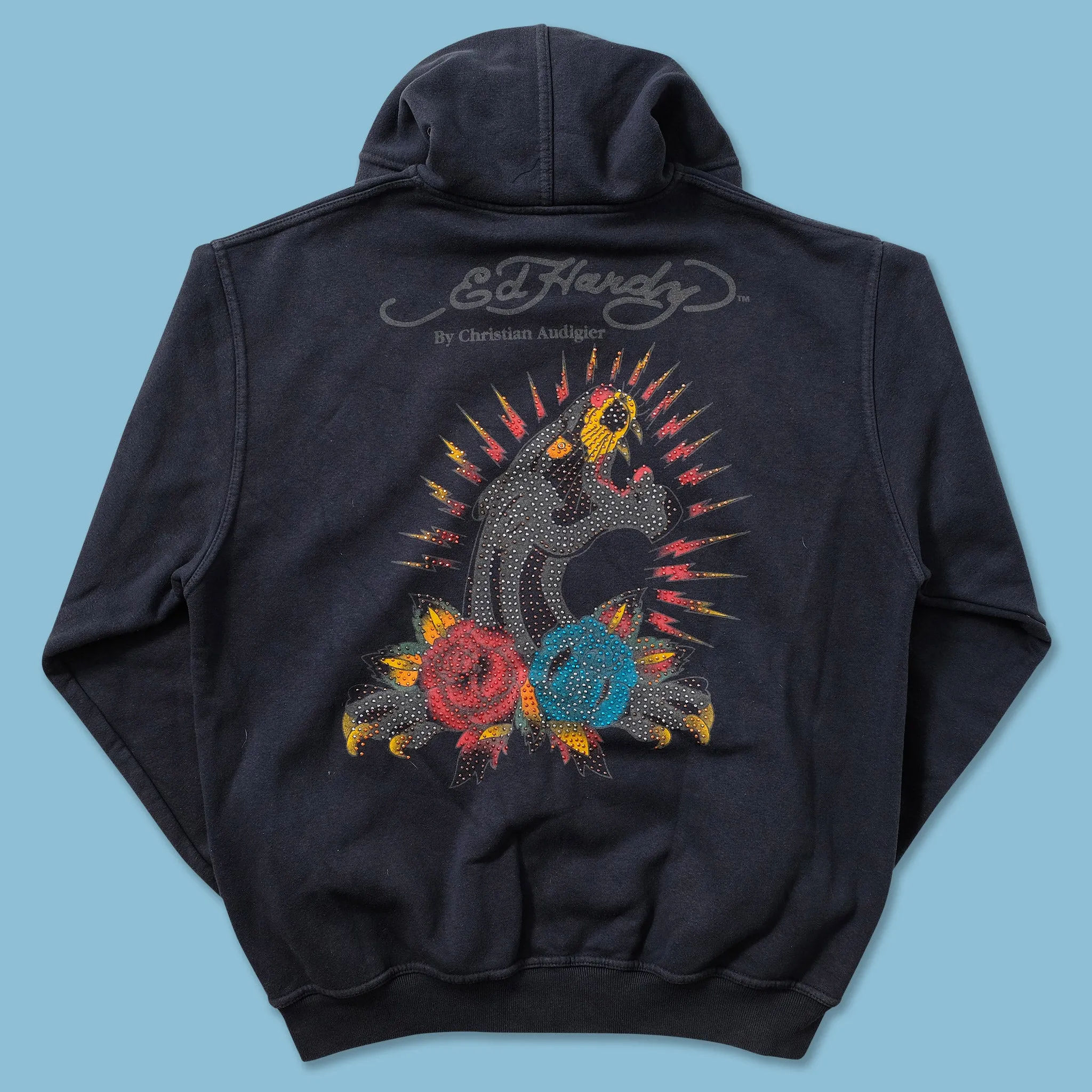 Y2K Ed Hardy Zip Hoody XLarge