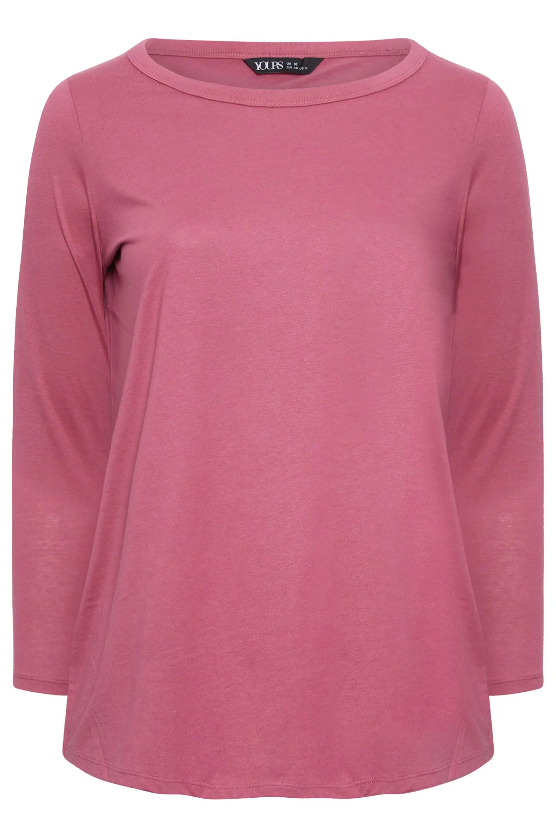 YOURS Curve Pink Long Sleeve Top