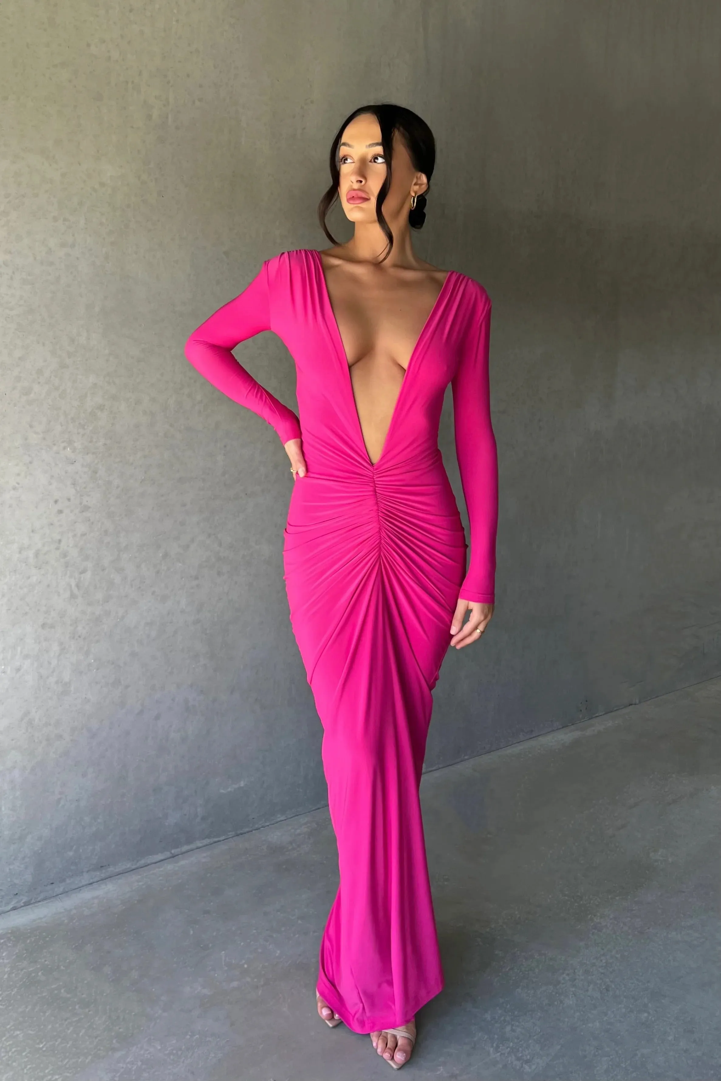 Yvonne Reversible Gown - Magenta